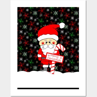 MERRY Christmas Santa Claus Posters and Art